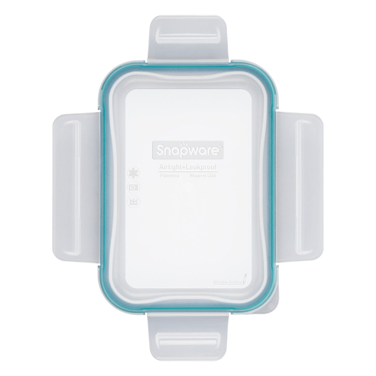 Total Solutions™ Rectangle Medium Plastic Lid with Juniper Green Seal