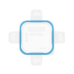 Total Solutions Square Small Plastic Lid with Light Blue Seal