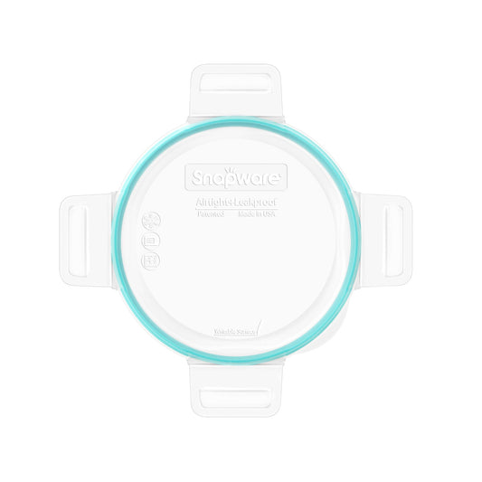Total Solutions Round Medium Plastic Lid with Teal Seal