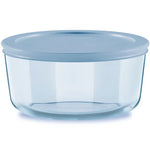 Simply Store® Tinted 4-cup Round Storage with Blue Plastic Lid
