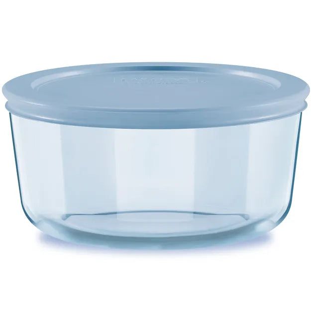 Simply Store® Tinted 4-cup Round Storage with Blue Plastic Lid