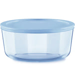 Simply Store® Tinted 7-cup Round Storage with Blue Plastic Lid