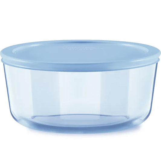 Simply Store® Tinted 7-cup Round Storage with Blue Plastic Lid