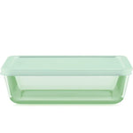 Simply Store® Tinted 6-cup Rectangle Storage with Green Plastic Lid