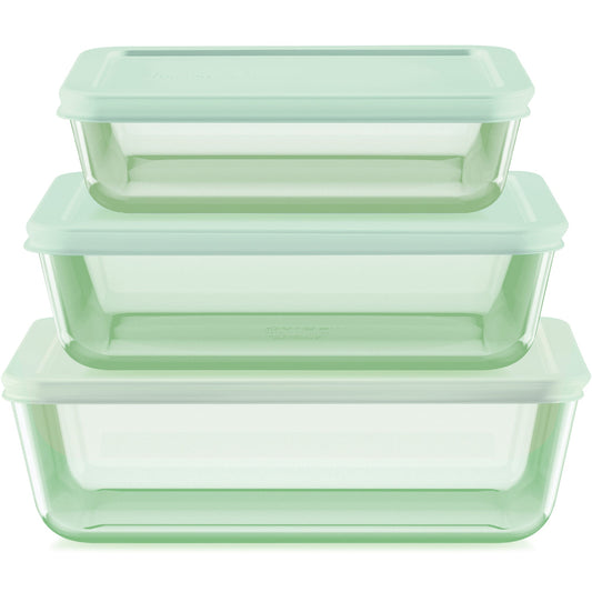 Simply Store Tinted 6-pc Green Rectangle Storage Set