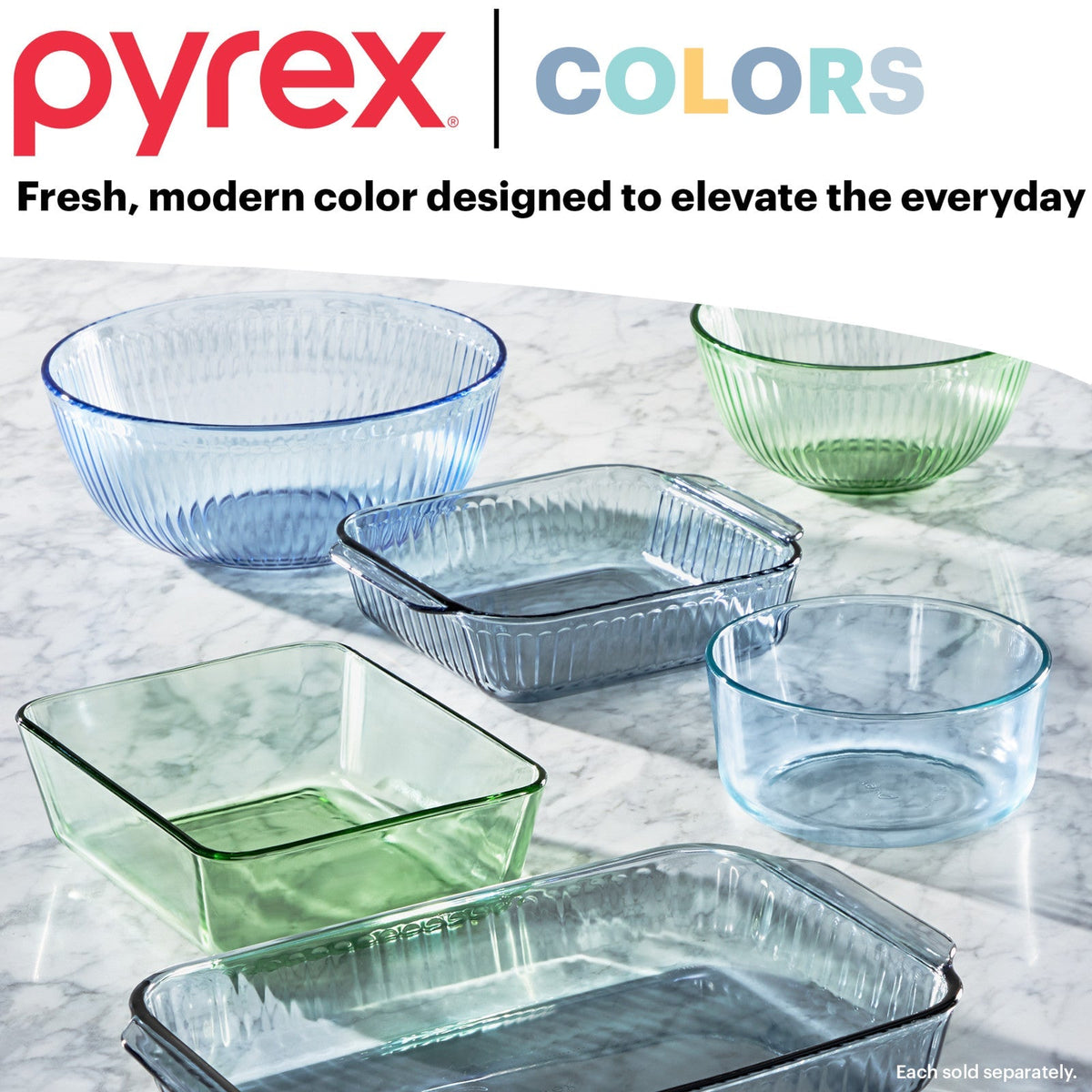 text Pyrex Colors fresh modern color designed to elevate the everyday