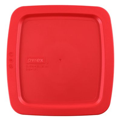 Easy Grab® 8" x 8" Square Plastic Lid Red